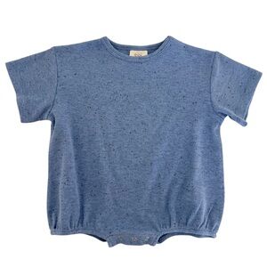 SpearmintLove SIIX Blue Speckle Short Sleeve T-shirt Bubble Romper 3-6